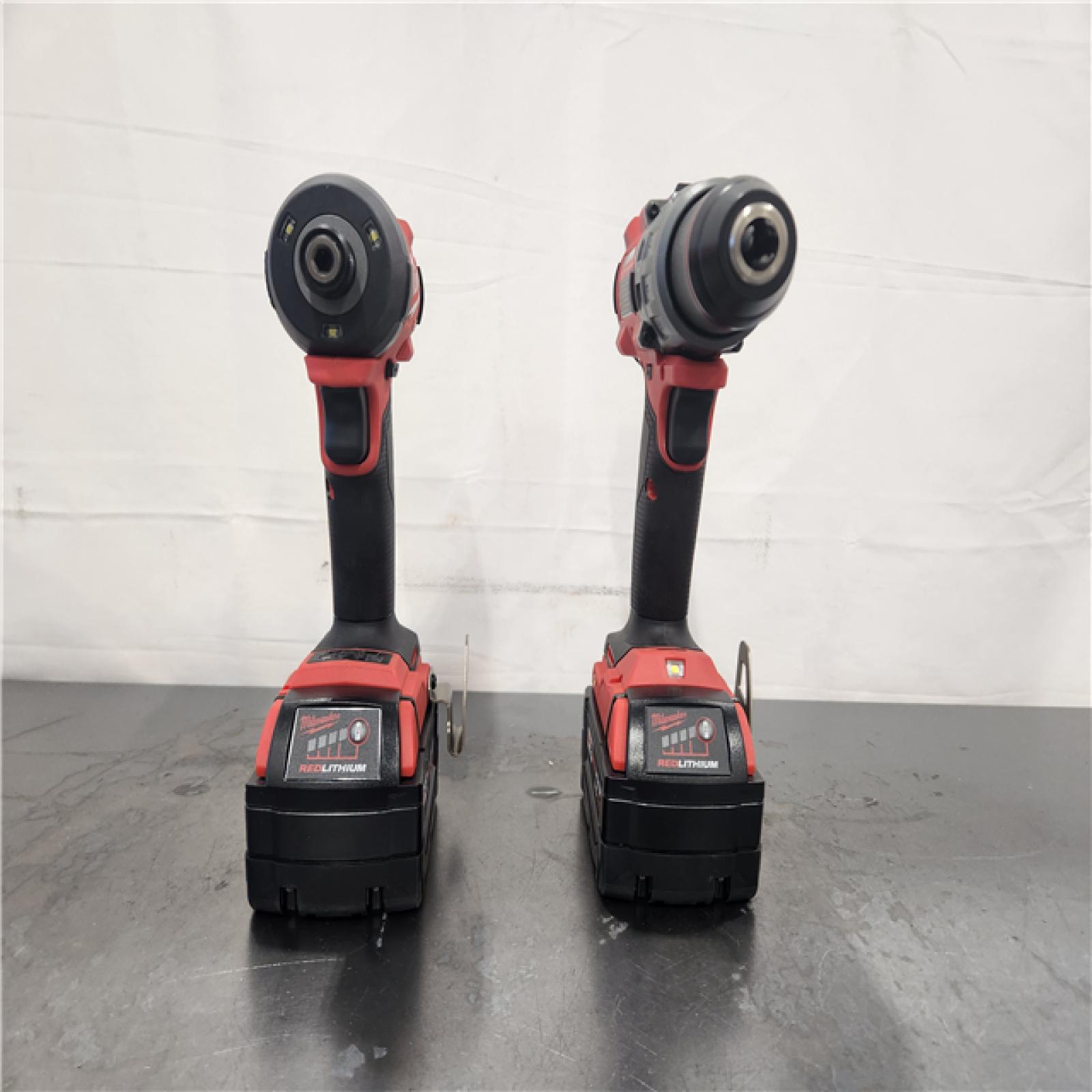 AS-IS- Milwaukee  FUEL 18V Lithium-Ion Brushless Cordless Hammer Drill and Impact Driver Combo Kit