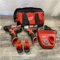 AS-IS  Milwaukee 12V Lithium-Ion Cordless Drill Driver/Impact Driver Combo Kit