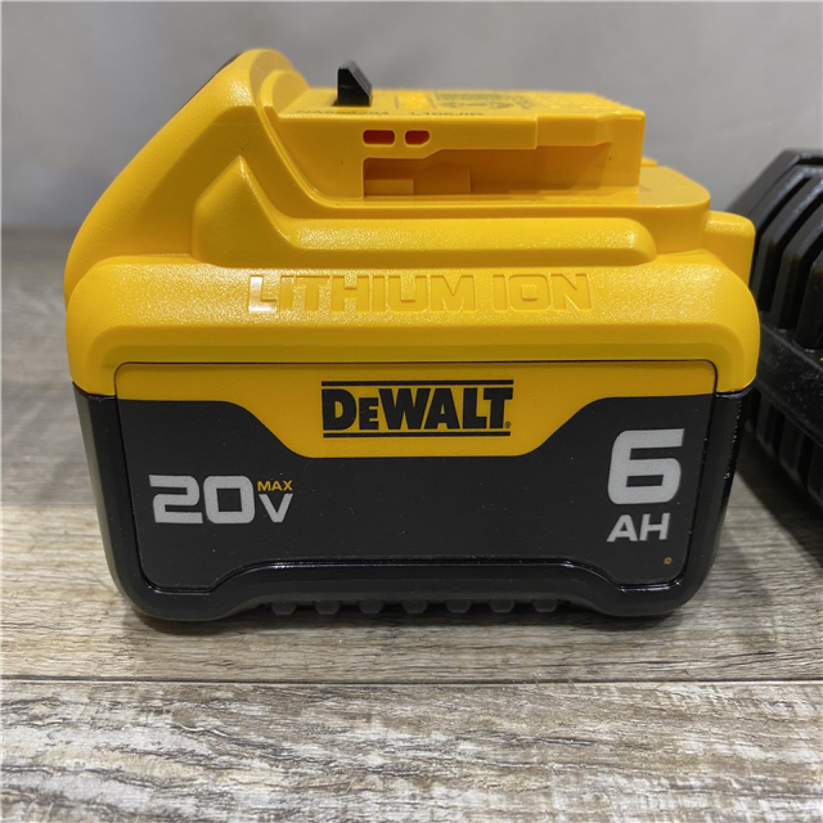 AS-IS DEWALT 20V MAX Lithium-Ion 6.0 Ah Battery and Charger