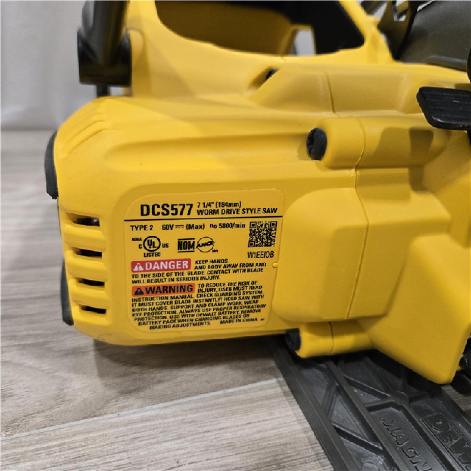 AS-IS DEWALT FLEXVOLT 60V MAX Cordless 7-1/4 in. Wormdrive Style Circular Saw (Tool Only)