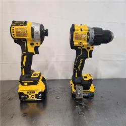 AS-IS- 20V MAX XR Lithium-Ion Cordless 2-Tool Combo Kit with 4.0 Ah and 1.7 Ah Batteries and Charger