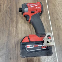 AS-IS MILWAUKEE M18 FUEL 18V Lithium-Ion Brushless Cordless Hammer Drill and Impact Driver Combo Kit (2-Tool) with 2 Batteries