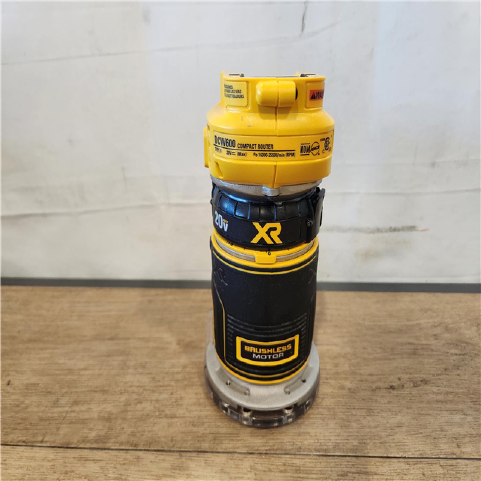 AS-IS- DEWALT 20V MAX XR Lithium-Ion Brushless Cordless Compact Router (Tool Only)