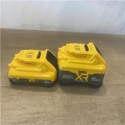 as-is DEWALT 20V XR Lithium-Ion Starter Pack with 8.0 Ah and 4.0 Ah Battery Packs and Charger