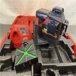 AS-IS - Milwaukee M12 12-Volt Lithium-Ion Cordless Green 250 ft. 3-Plane Laser Level Kit