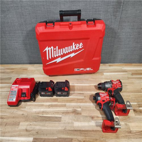 HOUSTON LOCATION - AS-IS Milwaukee FUEL 18V Lithium-Ion Brushless Cordless Hammer Drill and Impact Driver Combo Kit