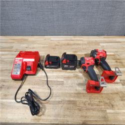 HOUSTON LOCATION - AS - IS Milwaukee 2 Tool Combo Kit W/ (2) Battery & Charger