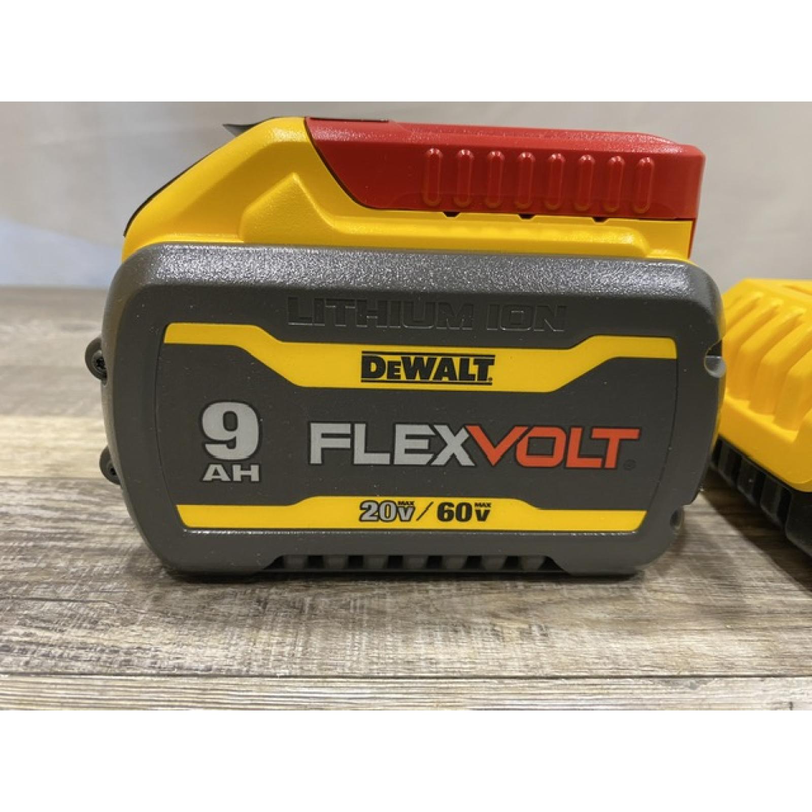 AS-IS DEWALT 20V/60V MAX FLEXVOLT Lithium-Ion 9.0Ah Battery and Charger Starter Kit