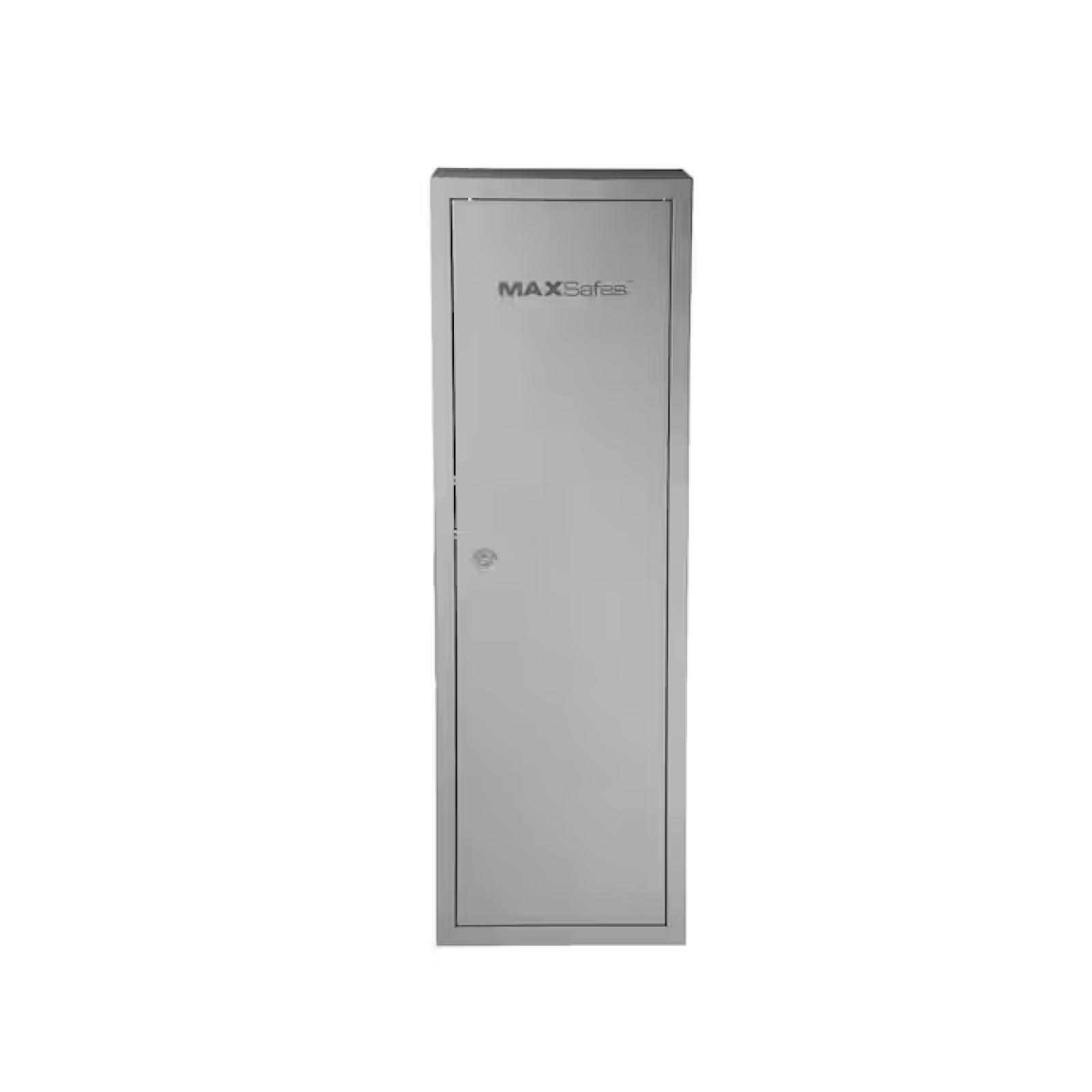 DALLAS LOCATION - MAXSafes 18 Gun KD Steel Cabinet with Key Lock Access in Matte Grey PALLET-(7 UNITS)