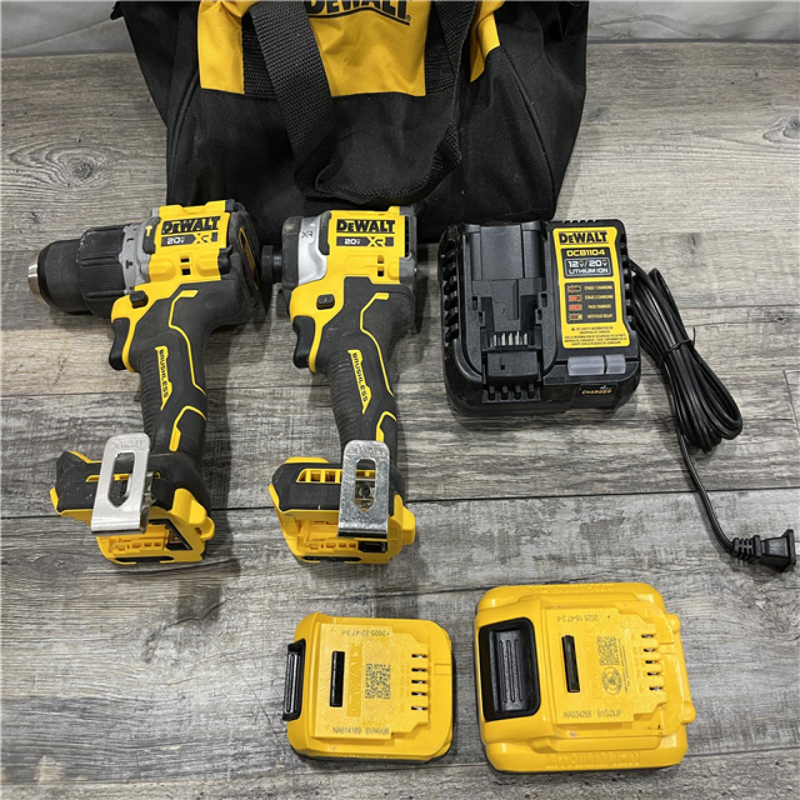 AS-IS DEWALT 20V XR Lithium-Ion Cordless 2-Tool Combo Kit