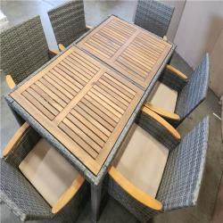 Phoenix Location 7-Piece Out Door Wicker Table and Chairs