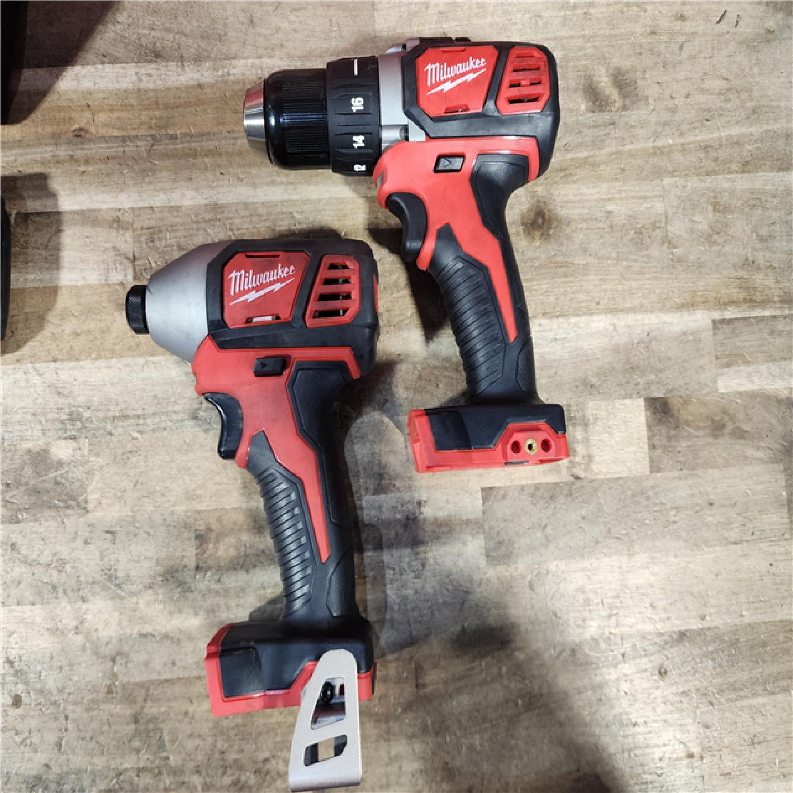 HOUSTON LOCATION - AS-IS Milwaukee 18V Lithium-Ion Cordless Drill Driver/Impact Driver Combo Kit
