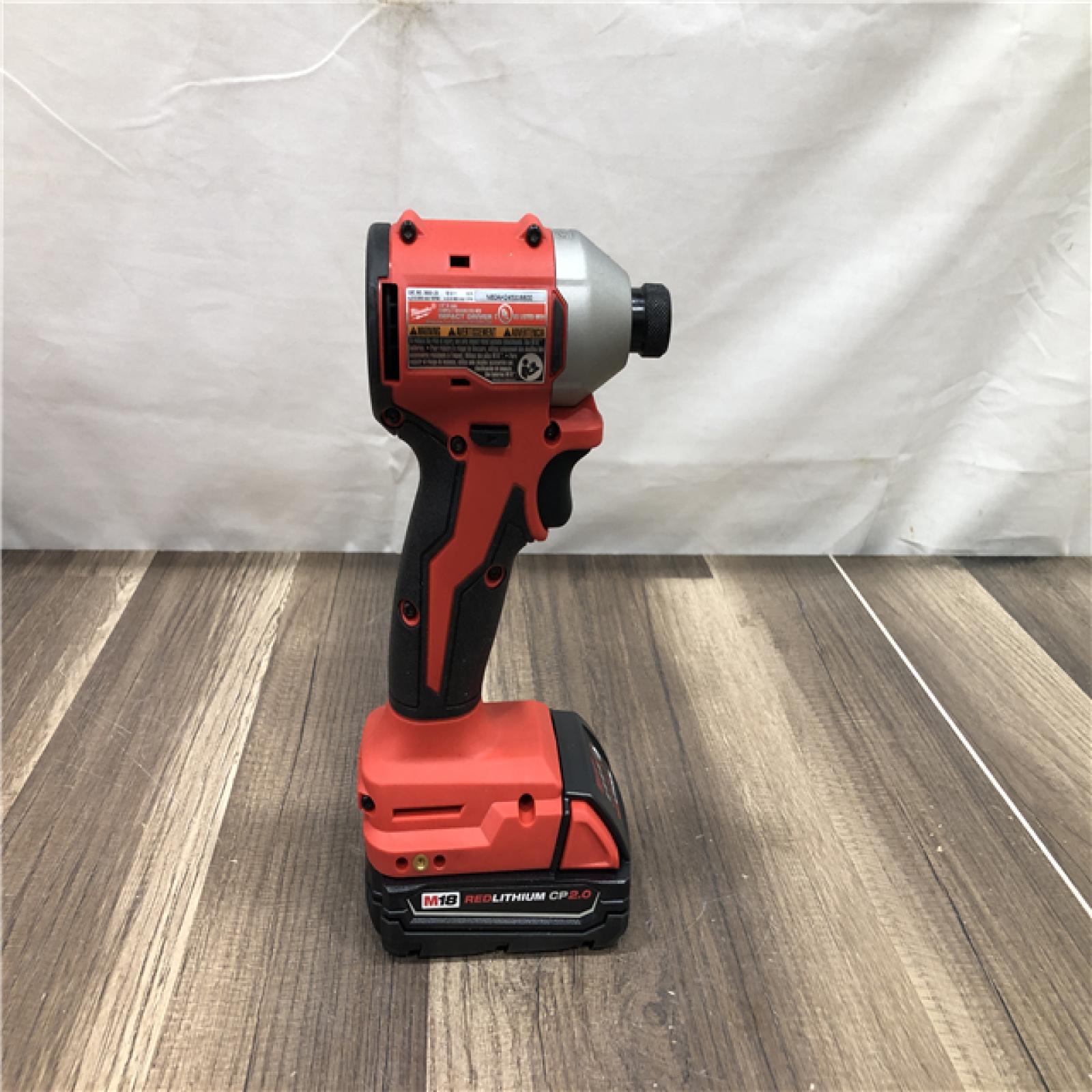 AS-IS Milwaukee 18V Lithium-Ion Brushless Cordless 1/4 in. Impact Driver Kit