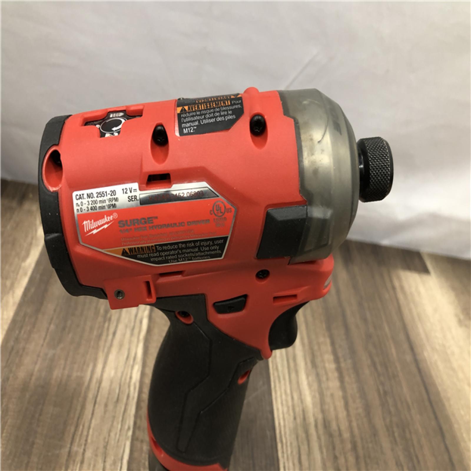 AS-IS Milwaukee FUEL SURGE 12V Lithium-Ion Brushless Cordless 1/4 in. Hex Impact Driver Compact Kit