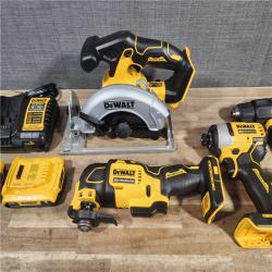 HOUSTON LOCATION - AS-IS DEWALT 4 TOOL COMBO KIT W/ (2) BATTERY & CHARGER