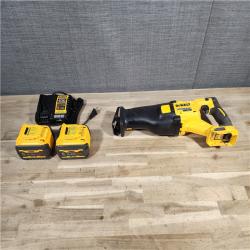 HOUSTON LOCATION - AS-IS DEWALT FLEXVOLT 60-Volt MAX Cordless Brushless Reciprocating Saw with (2) FLEXVOLT 6.0Ah Batteries
