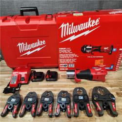 HOUSTON LOCATION - AS-IS (APPEARS LIKE NEW) M18 18-Volt Lithium-Ion Brushless Cordless FORCE LOGIC Press Tool Kit with 1/2 in. - 2 in. Jaws Kit (6-Jaws Included)