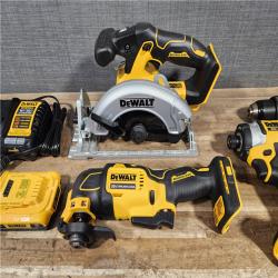 HOUSTON LOCATION - AS-IS DEWALT 4 TOOL COMBO KIT W/ (2) BATTERY & CHARGER