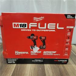 AS-IS Milwaukee M18 FUEL 18V Lithium-Ion Brushless Cordless Hammer Drill and Impact Driver Combo Kit (2-Tool) with 2 Batteries