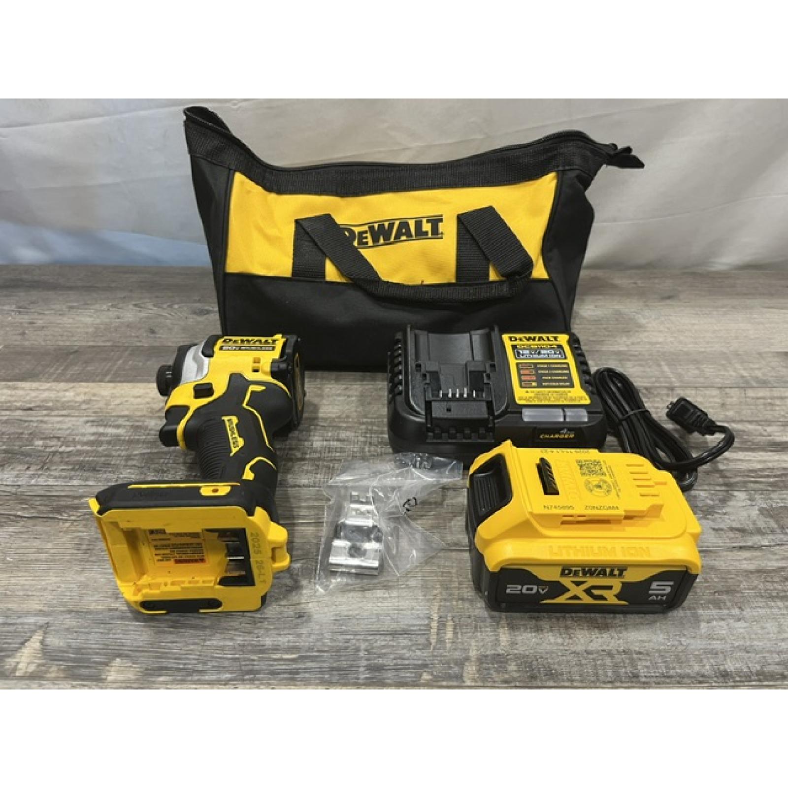 AS-IS DEWALT ATOMIC 20V MAX Lithium-Ion Cordless 1/4 in. Brushless Impact Driver Kit