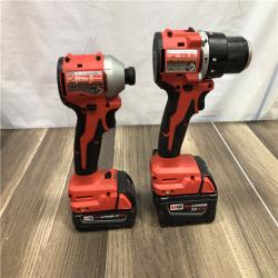 AS-IS Milwaukee 18-Volt Lithium-Ion Brushless Cordless Compact Hammer Drill/Impact Combo Kit
