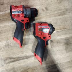 HOUSTON LOCATION - AS-IS Milwaukee FUEL 12-Volt Lithium-Ion Brushless Cordless Hammer Drill and Impact Driver Combo Kit