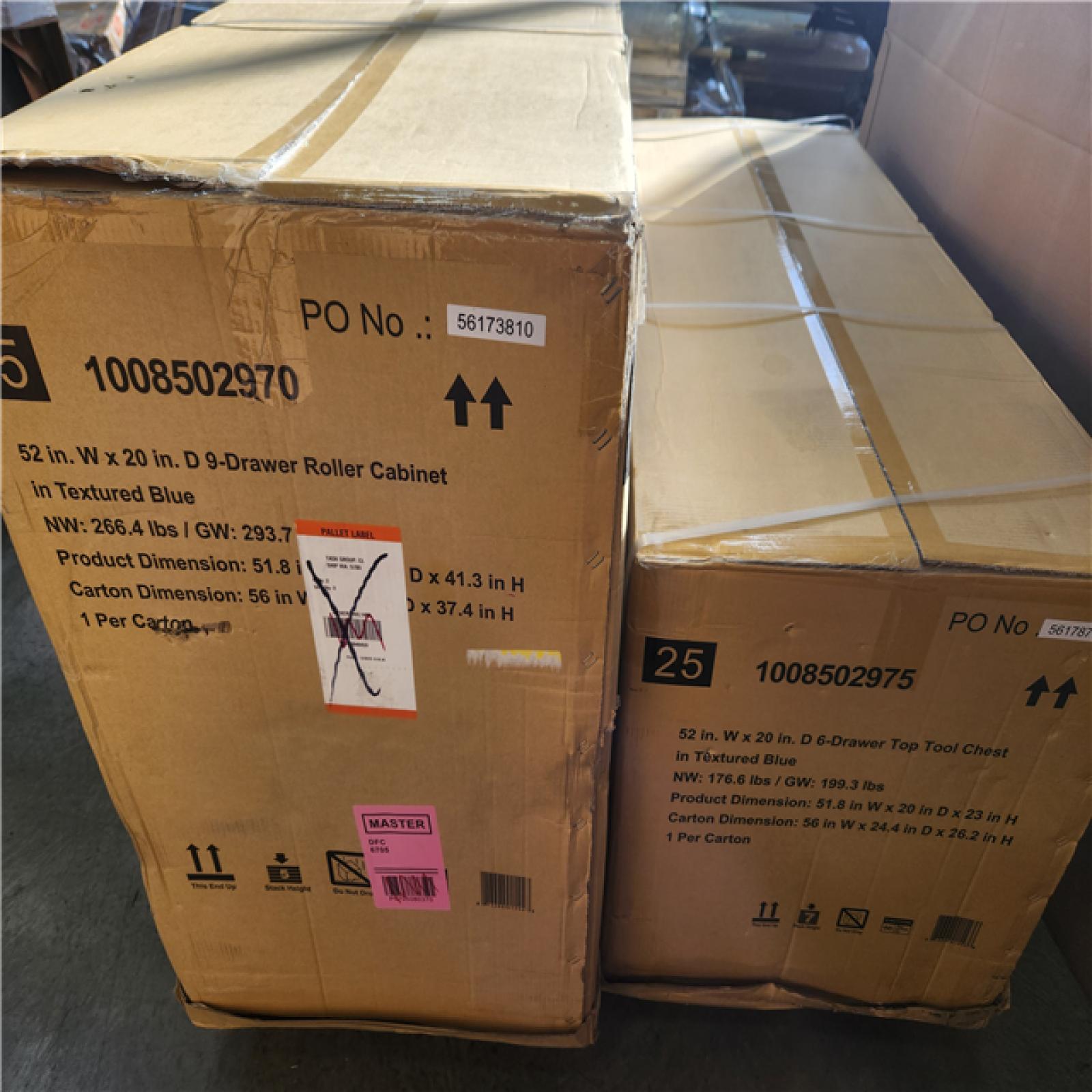 Phoenix NEW Husky Heavy-Duty 52 in. W 15-Drawer Matte Blue Steel Rolling Tool Chest Combo (SEALED)