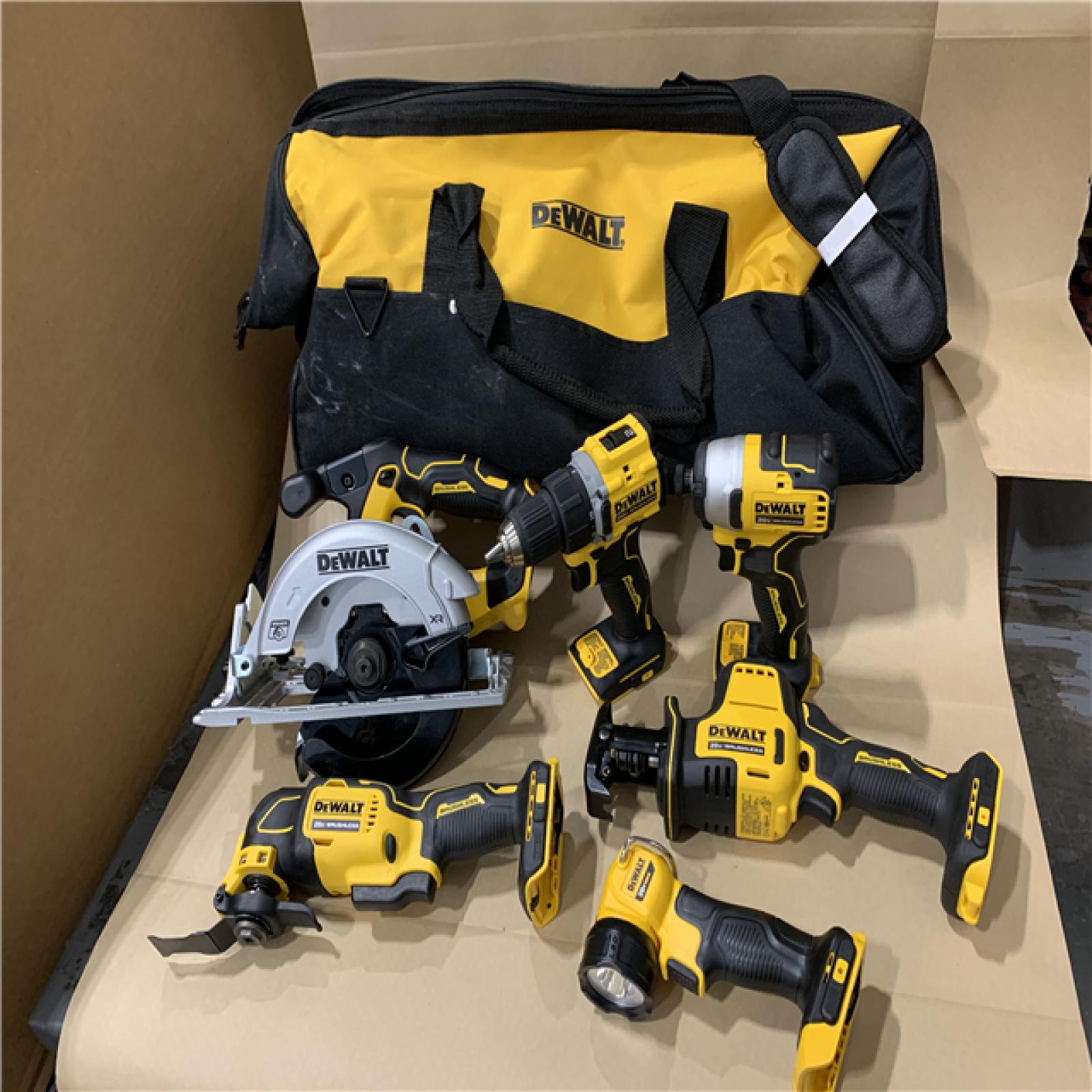 AS-IS DEWALT 20-Volt MAX Lithium-Ion Cordless Tool Combo Kit with 2.0 Ah Battery, 5.0 Ah Battery and Charger
