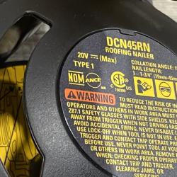 AS-IS DEWALT 20V MAX 15-Degree Electric Cordless Roofing Nailer (Tool Only)