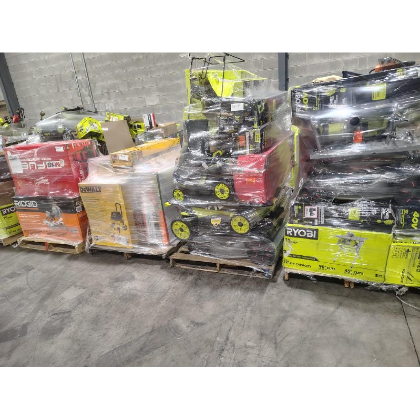 Pittston Location As-Is Power Tools Partial Truckload (15 Pallets) 1085-B