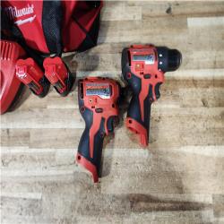 HOUSTON LOCATION - AS - IS Milwaukee 2 Tool Combo Kit W/ (2) Battery & Charger