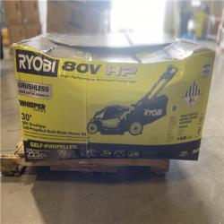 DALLAS LOCATION - RYOBI 80V HP Brushless Battery Cordless Electric 30 in. Multi-Blade Lawn Mower with Battery and Charger