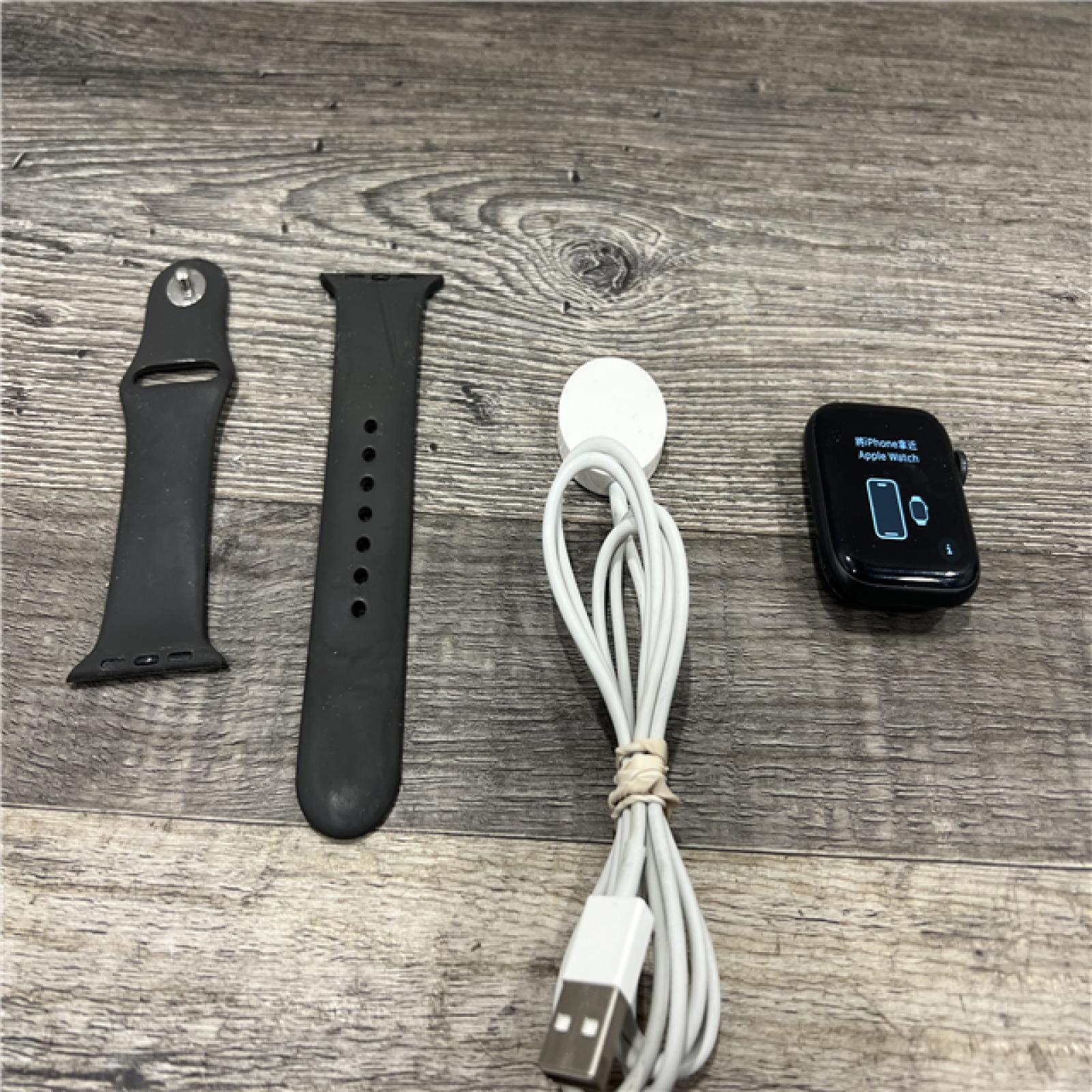 AS-IS Apple Watch Series 6 (GPS+Cellular, 44mm) - Black Sport Band- WR-50M