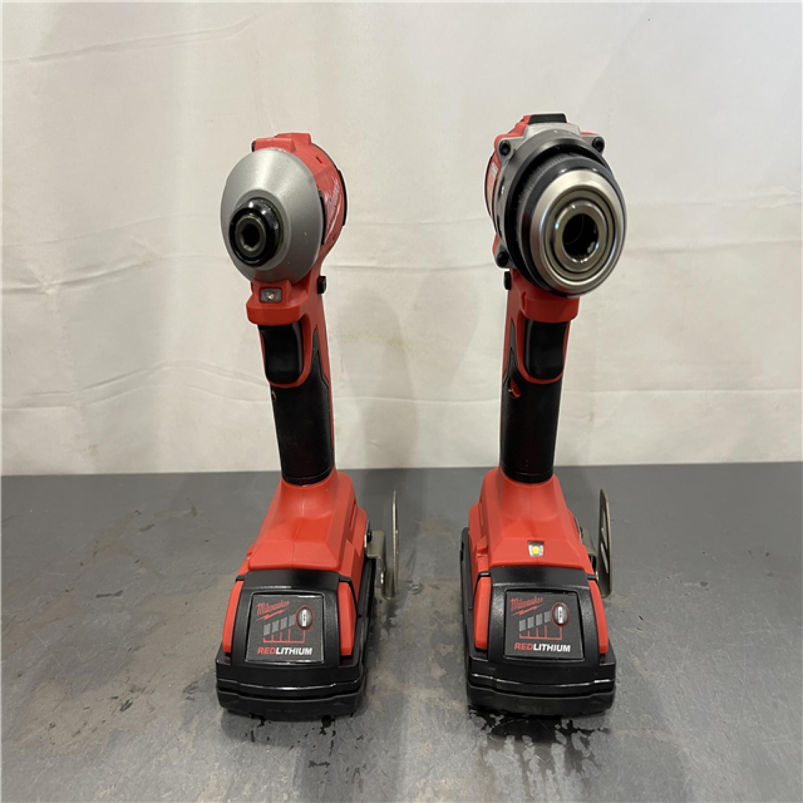 AS-IS - Milwaukee M18 18V Lithium-Ion Brushless Cordless Compact Drill/Impact Combo Kit