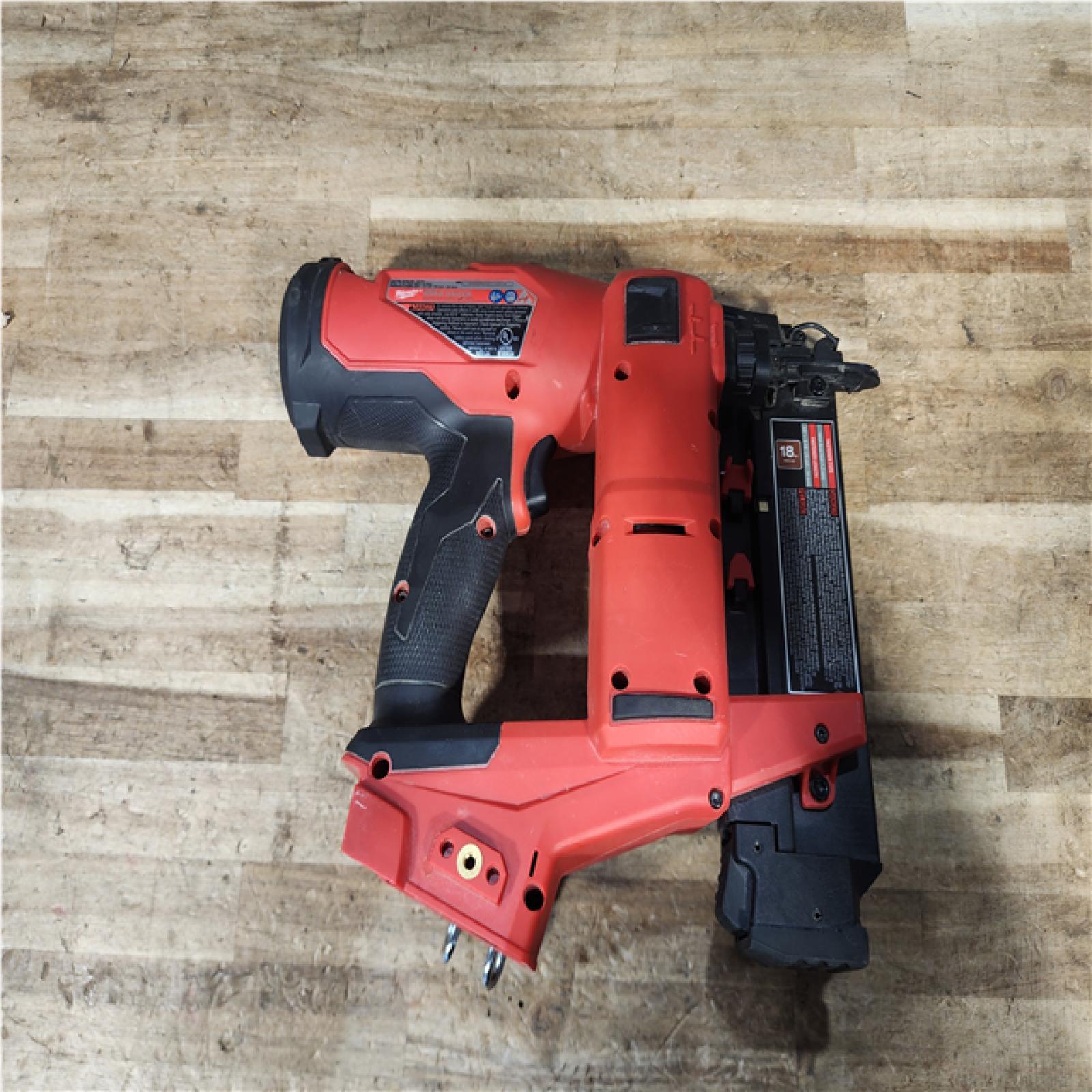 Houston Location AS-IS Milwaukee FUEL 18-Volt Lithium-Ion Brushless Cordless 18-Gauge 1/4 in. Narrow Crown Stapler (Tool-Only)