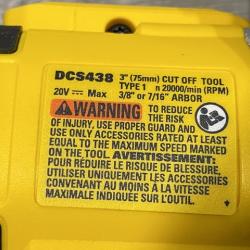 AS-IS DEWALT 20V XR Cordless 3 in. Cut-Off Tool (Tool Only)