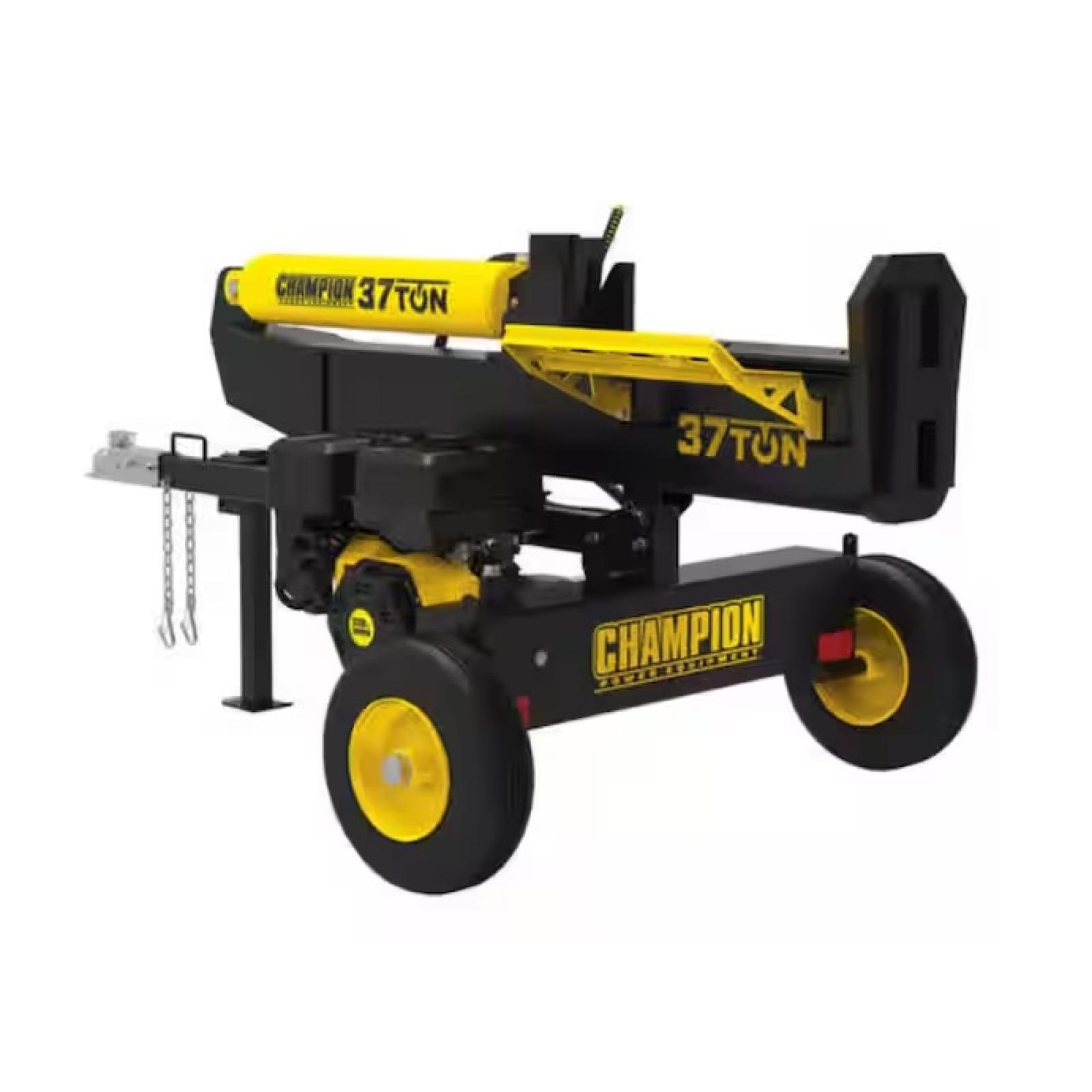 DALLAS LOCATION- NEW! CHAMPION 37 Ton 338cc Full Beam Gas Wood Log Splitter with Oil Funnel and Hydraulic Oil