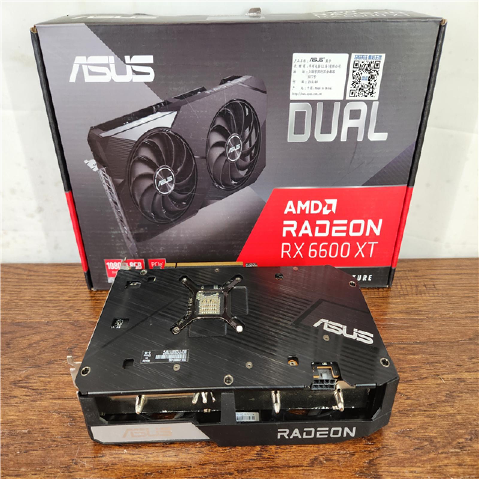 AS-IS ASUS Dual Radeon RX 6600 XT OC Edition 8GB Graphics Card (DUAL-RX6600XT-O8G)