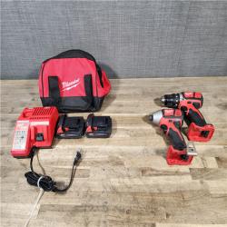 HOUSTON LOCATION - AS-IS Milwaukee 18V Lithium-Ion Cordless Drill Driver/Impact Driver Combo Kit
