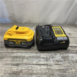 AS-IS DEWALT 20V MAX XR POWERSTACK Lithium-Ion Battery Starter Kit with 5.0Ah Battery and Charger
