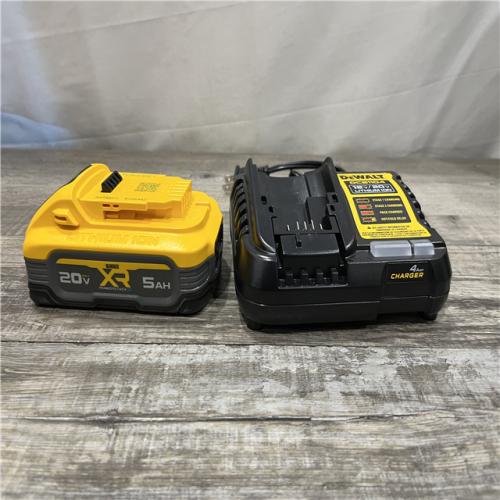 AS-IS DEWALT 20V MAX XR POWERSTACK Lithium-Ion Battery Starter Kit with 5.0Ah Battery and Charger