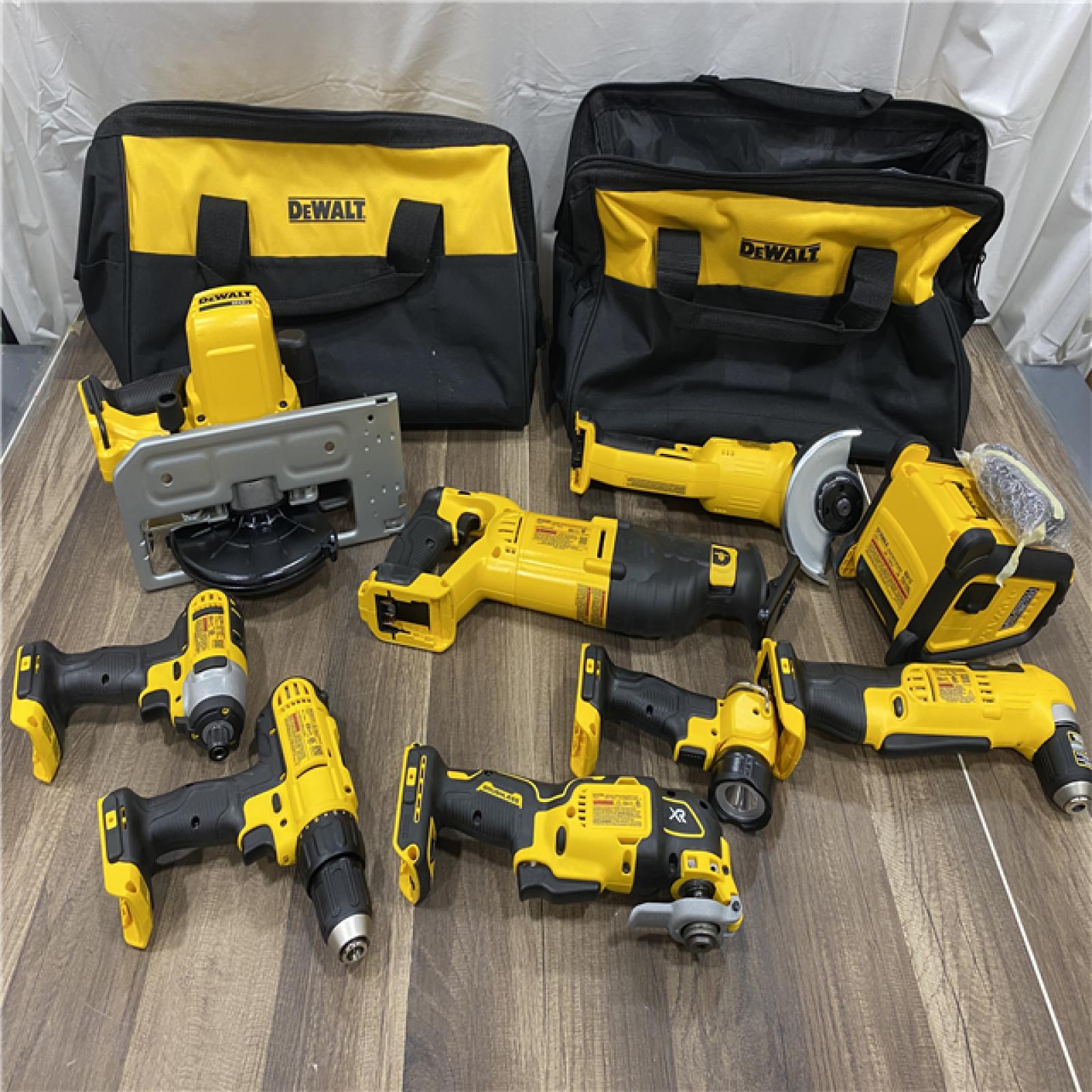 AS-IS Dewalt 20V MAX 9-Tool Power-Tool Combo Kit W/ Soft Case Including 2 Batteries & Charger