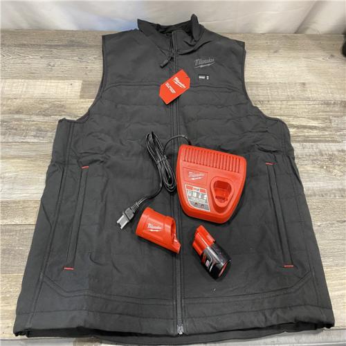 AS-IS Milwaukee Men's X-Large 12-Volt Lithium-Ion Cordless Axis Black Heated Vest Kit