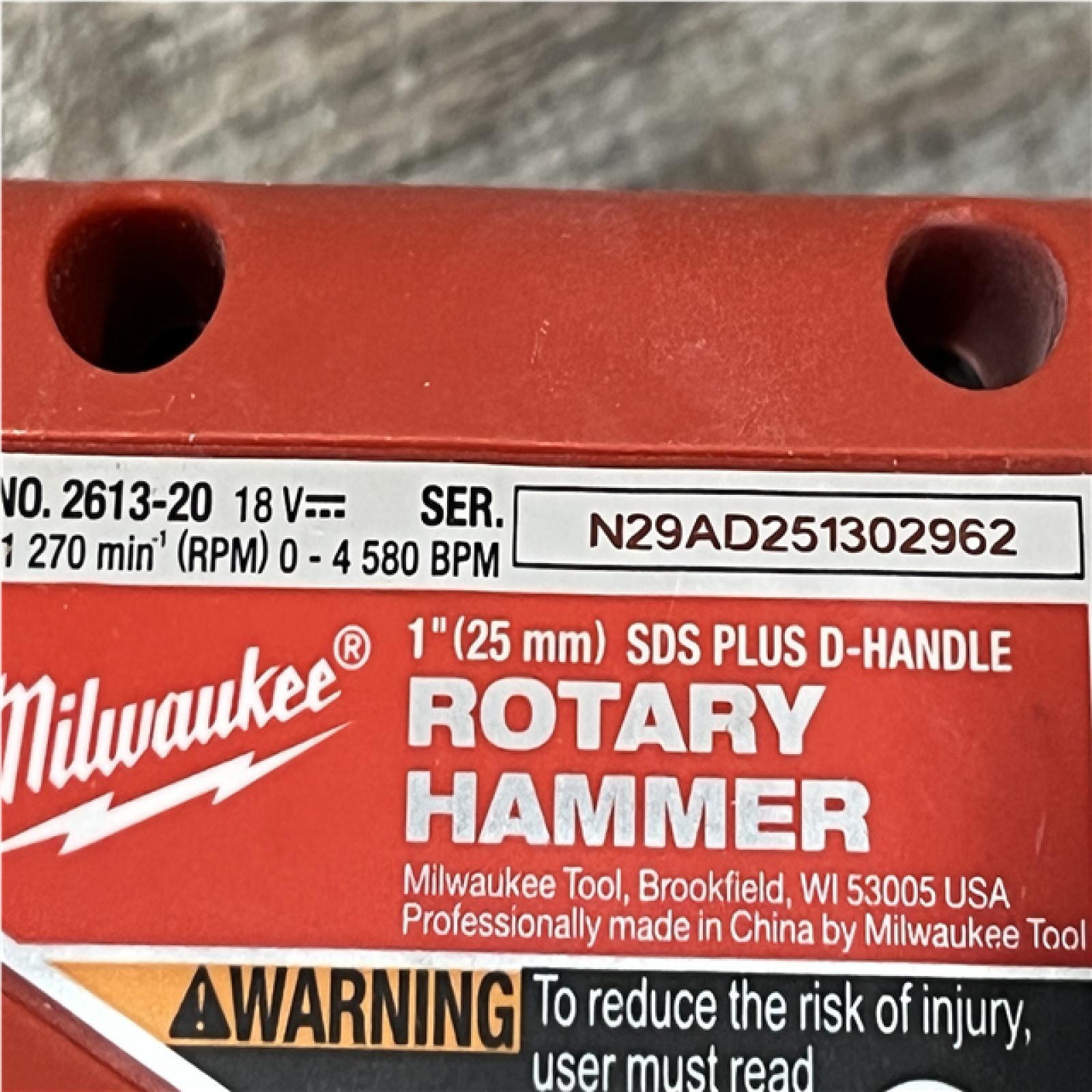 AS-IS Milwaukee 18V Lithium-Ion Brushless Cordless 1 in. SDS-Plus D-Handle Rotary Hammer (Tool-Only)