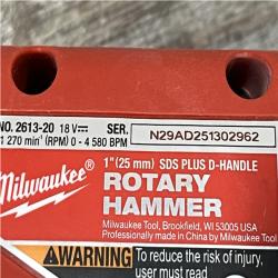 AS-IS Milwaukee 18V Lithium-Ion Brushless Cordless 1 in. SDS-Plus D-Handle Rotary Hammer (Tool-Only)