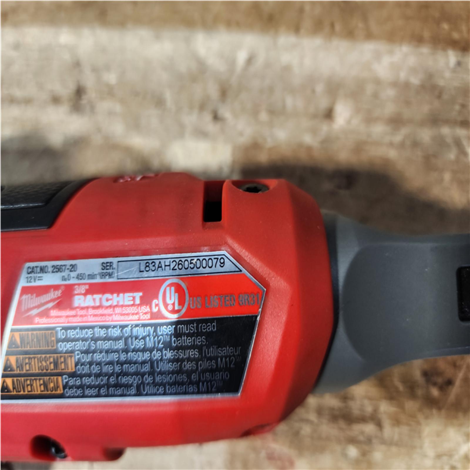 Houston Location AS-IS Milwaukee FUEL Ratchet and Battery