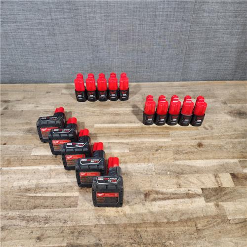 HOUSTON LOCATION - AS-IS MILWAUKEE BATTERY PACK QTY - 15