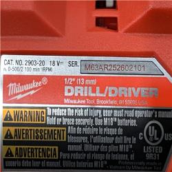AS-IS Milwaukee FUEL 18V Lithium-Ion Brushless Cordless 1/2 in. Drill/Driver Kit