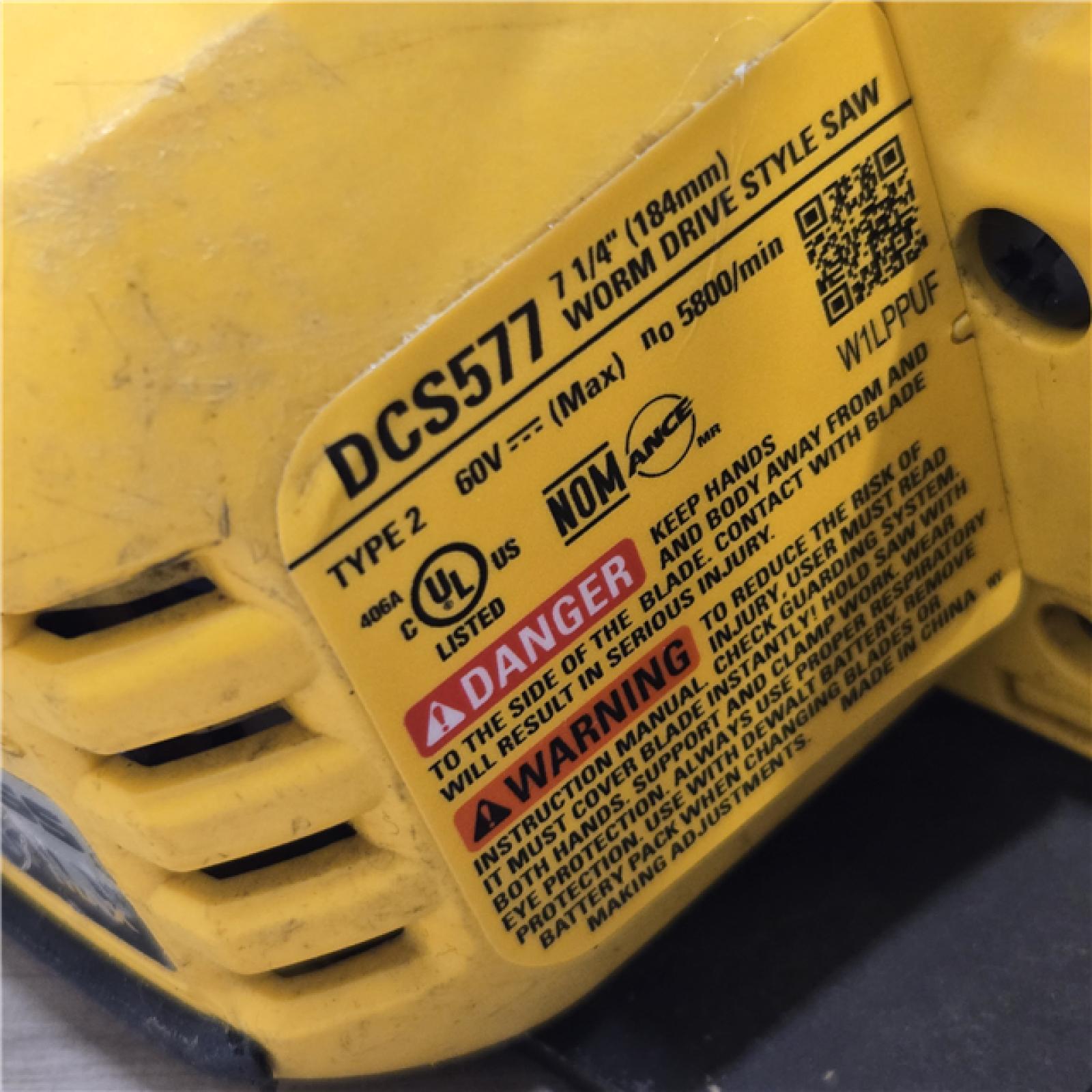 AS-IS DEWALT FLEXVOLT 60V MAX Cordless  7-1/4 in. Wormdrive Style Circular Saw (Tool Only)