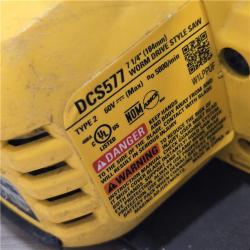 AS-IS DEWALT FLEXVOLT 60V MAX Cordless  7-1/4 in. Wormdrive Style Circular Saw (Tool Only)